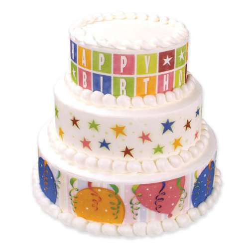 Birthday Star Variety Icing Strips - Click Image to Close